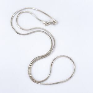 Vintage Italy AGI Sterling Silver 925 Square Snake 16"